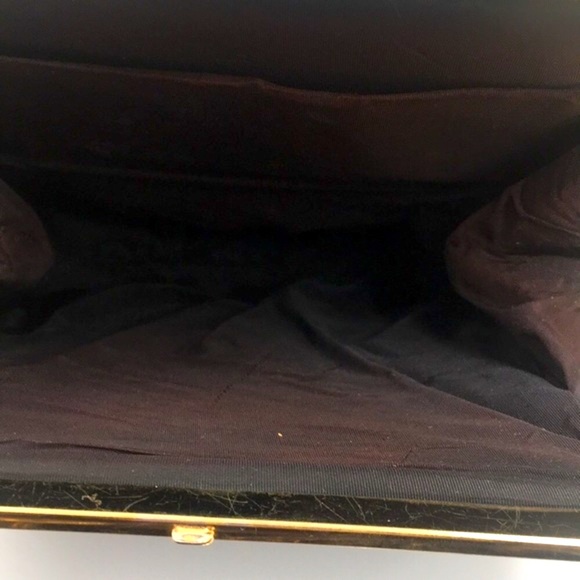 Black Trapezoid Clutch Shoulder Bag - Picture 4 of 6